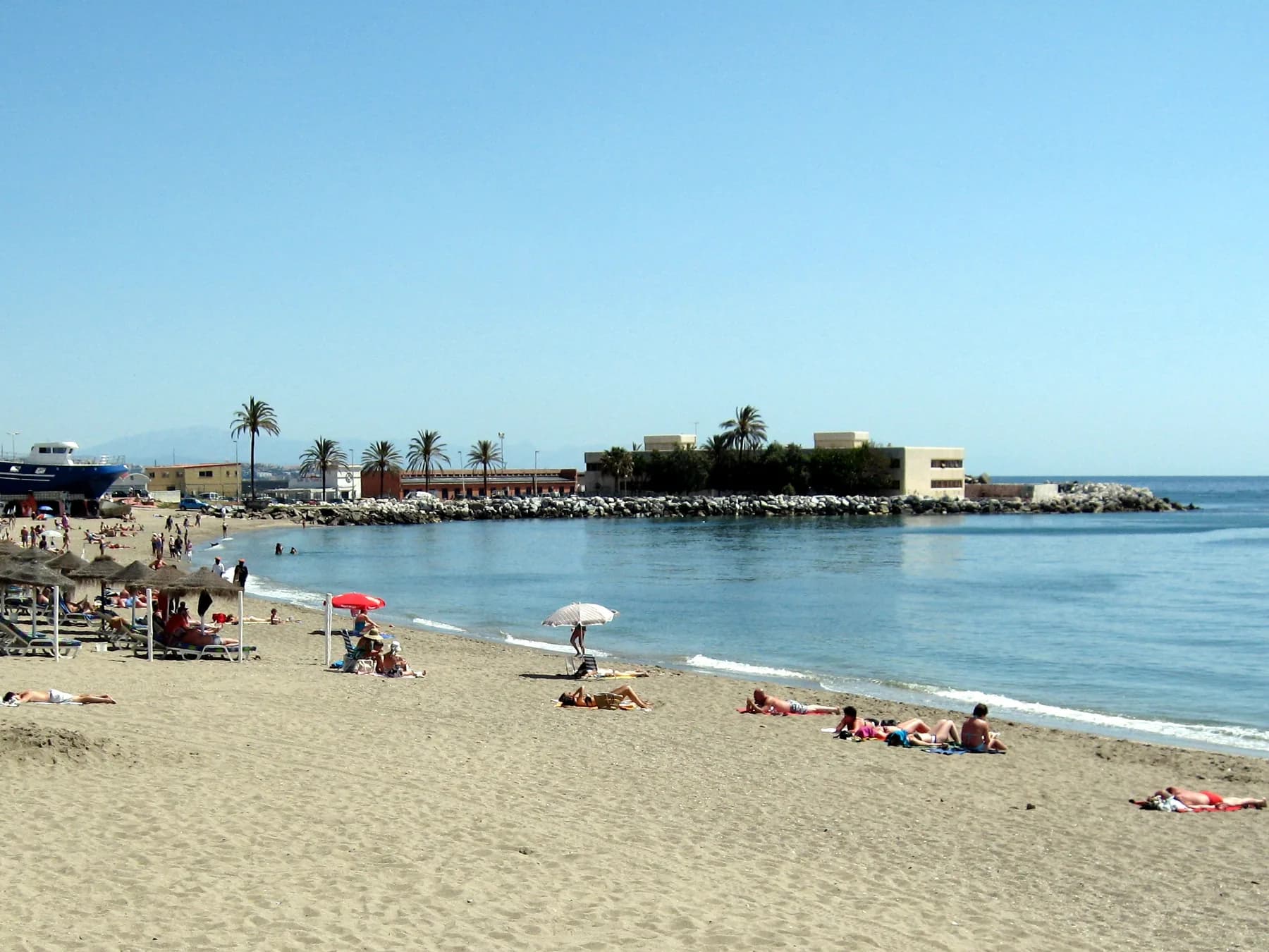Beach and promenade area in Fuengirola
