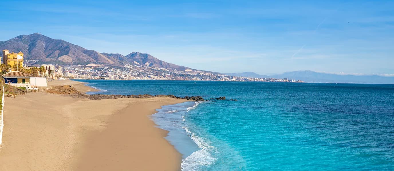 Costa del Sol beach panorama near Fuengirola